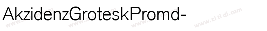 AkzidenzGroteskPromd字体转换