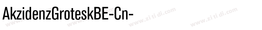 AkzidenzGroteskBE-Cn字体转换