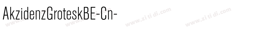 AkzidenzGroteskBE-Cn字体转换