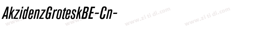 AkzidenzGroteskBE-Cn字体转换