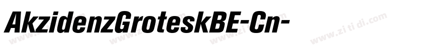 AkzidenzGroteskBE-Cn字体转换