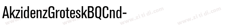 AkzidenzGroteskBQCnd字体转换