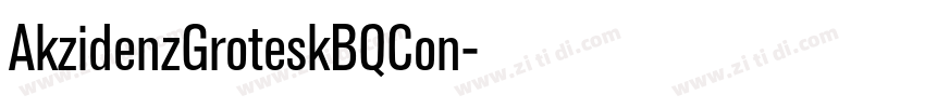 AkzidenzGroteskBQCon字体转换