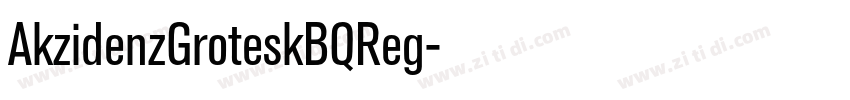 AkzidenzGroteskBQReg字体转换