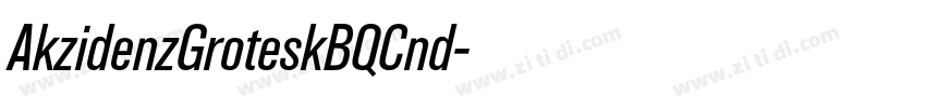 AkzidenzGroteskBQCnd字体转换