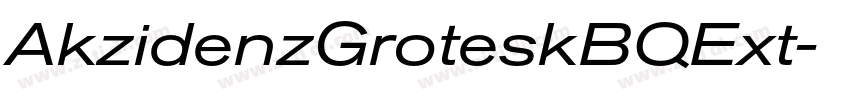 AkzidenzGroteskBQExt字体转换