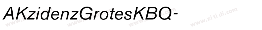 AKzidenzGrotesKBQ字体转换