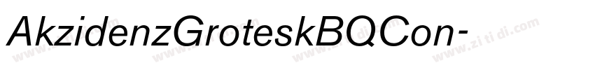AkzidenzGroteskBQCon字体转换