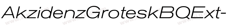 AkzidenzGroteskBQExt字体转换