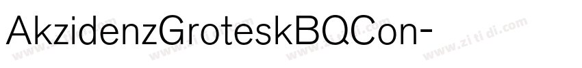 AkzidenzGroteskBQCon字体转换