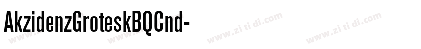AkzidenzGroteskBQCnd字体转换