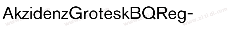 AkzidenzGroteskBQReg字体转换