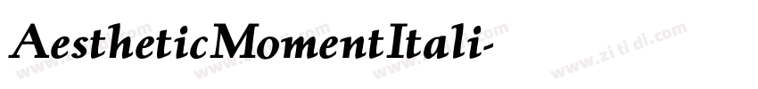 AestheticMomentItali字体转换