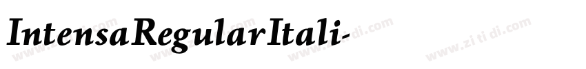 IntensaRegularItali字体转换