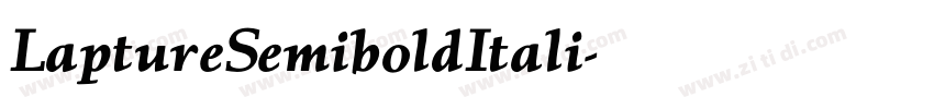 LaptureSemiboldItali字体转换