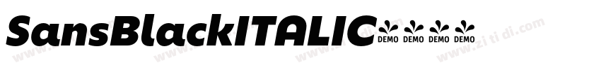 SansBlackITALIC字体转换