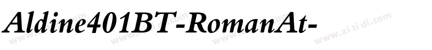 Aldine401BT-RomanAt字体转换