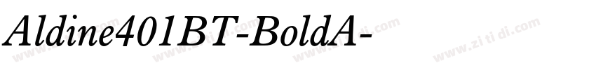 Aldine401BT-BoldA字体转换