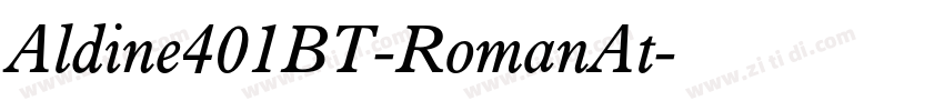 Aldine401BT-RomanAt字体转换