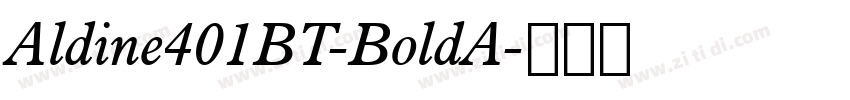 Aldine401BT-BoldA字体转换