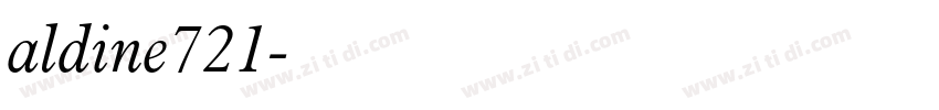 aldine721字体转换