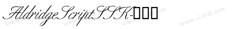 AldridgeScriptSSK字体转换