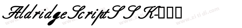 AldridgeScriptSSK字体转换