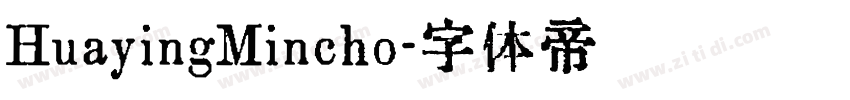 HuayingMincho字体转换