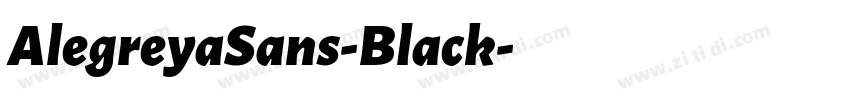 AlegreyaSans-Black字体转换