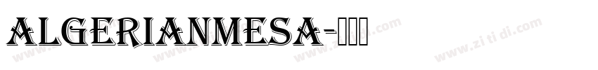 AlgerianMesa字体转换