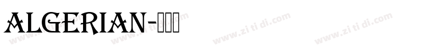 Algerian字体转换