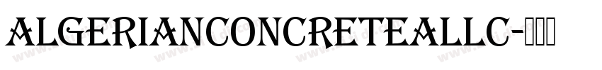 AlgerianConcreteAllC字体转换
