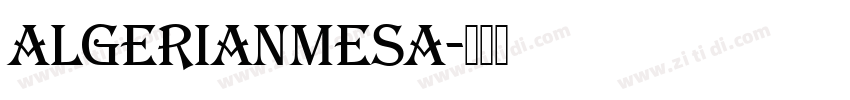 AlgerianMesa字体转换