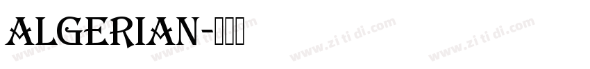 Algerian字体转换