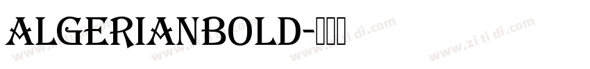 AlgerianBold字体转换