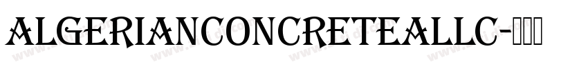 AlgerianConcreteAllC字体转换