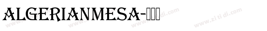 AlgerianMesa字体转换