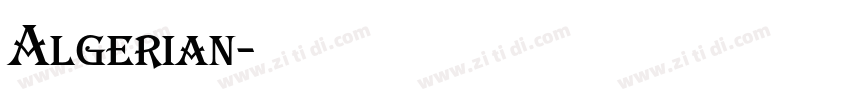Algerian字体转换