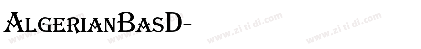 AlgerianBasD字体转换