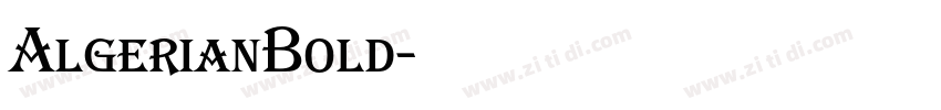 AlgerianBold字体转换