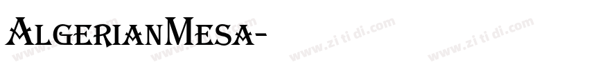 AlgerianMesa字体转换