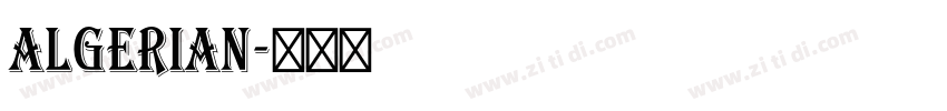 Algerian字体转换