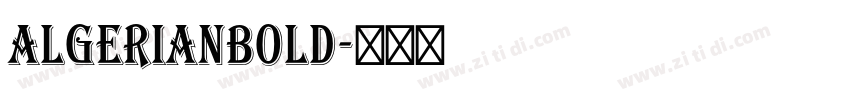 AlgerianBold字体转换