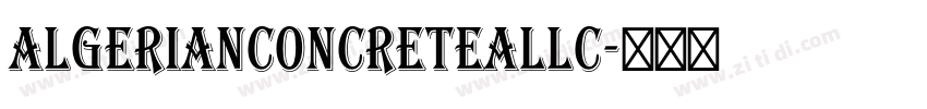 AlgerianConcreteAllC字体转换