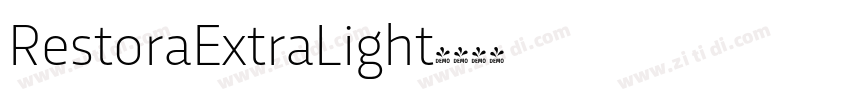 RestoraExtraLight字体转换