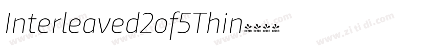 Interleaved2of5Thin字体转换