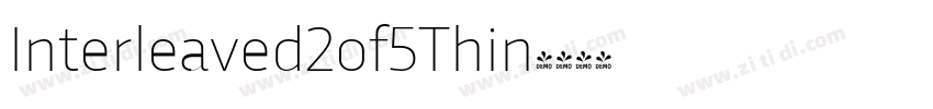 Interleaved2of5Thin字体转换