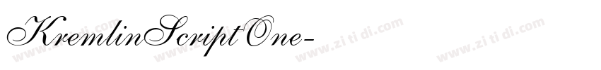 KremlinScriptOne字体转换