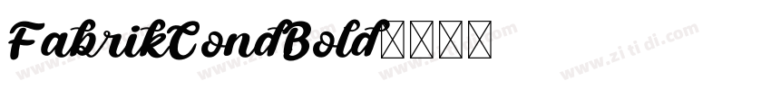 FabrikCondBold字体转换