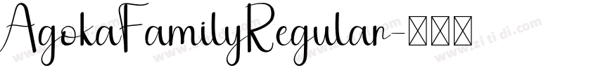 AgokaFamilyRegular字体转换